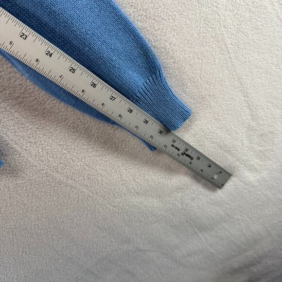 Vintage Tarleton Sweater Mens Large Chunky Cable Knit Preppy V Neck Knit 70s 80s - Picture 5 of 7